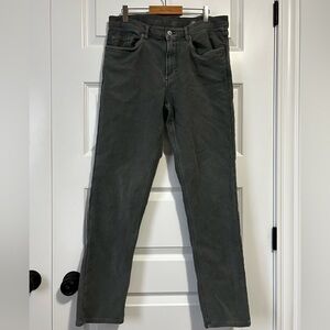 Faherty Men's Stretch Terry 5 Pocket Casual Gray Jeans 32x30